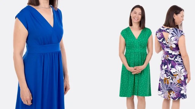 Videoanleitung Jerseykleid mit Wickeloberteil selber nähen Videoanleitung Jerseykleid mit Wickeloberteil selber nähen