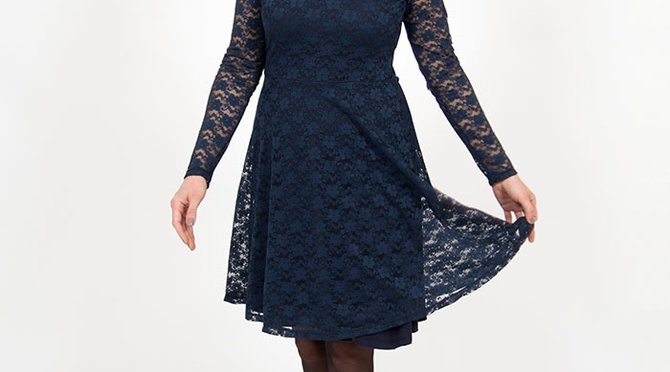 lace jersey dress sewing tutorial