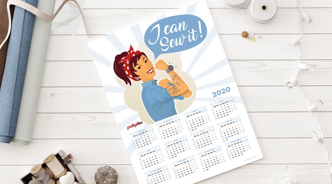 Kalender 2020 Gratis Download DIY nähen