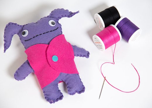 diy felt monster sewing tutorial free