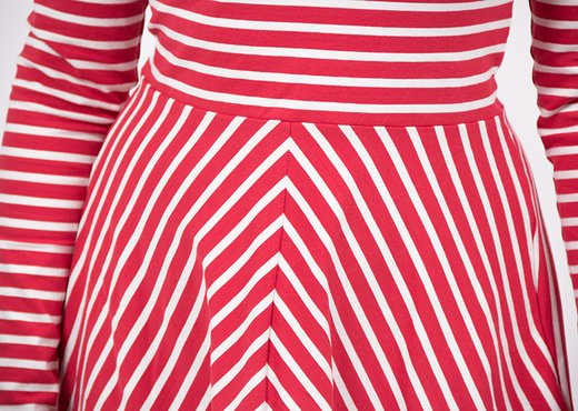 free sewing tutorial striped jersey dress