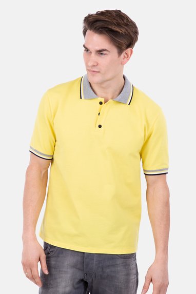 Schnittmuster Poloshirt Männer gelb Kontrast selber nähen