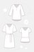 Schnittmuster Damenkleid Bluse Jane Zeichnung