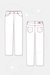 Schnittmuster Jeans 2 selbernähen - technische Zeichnung