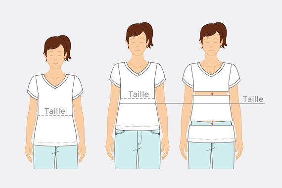 Shirtlänge anpassen Körper Proportionen